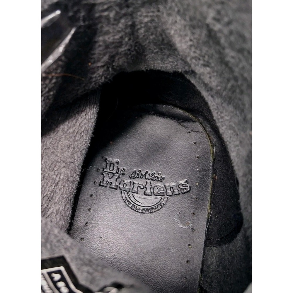 Dr Martens Boots Mens 8 Womens 9 Black Leather Combat Non Slip Ankle Casual Boot - Picture 10 of 13